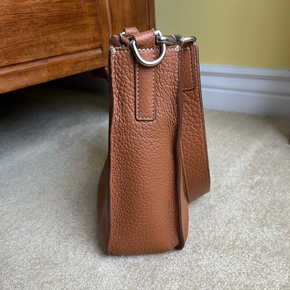 Dooney & Bourke pebbled camel leather square bag purse - Picture 4 of 13